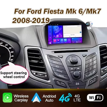 Radio para Auto Ford Fiesta MK6 MK7 2009-2017, Reproductor Carplay Android Auto, Pantalla Multimedia 2DIN, Video, 4G, WIFI, Navegación, Estéreo 1