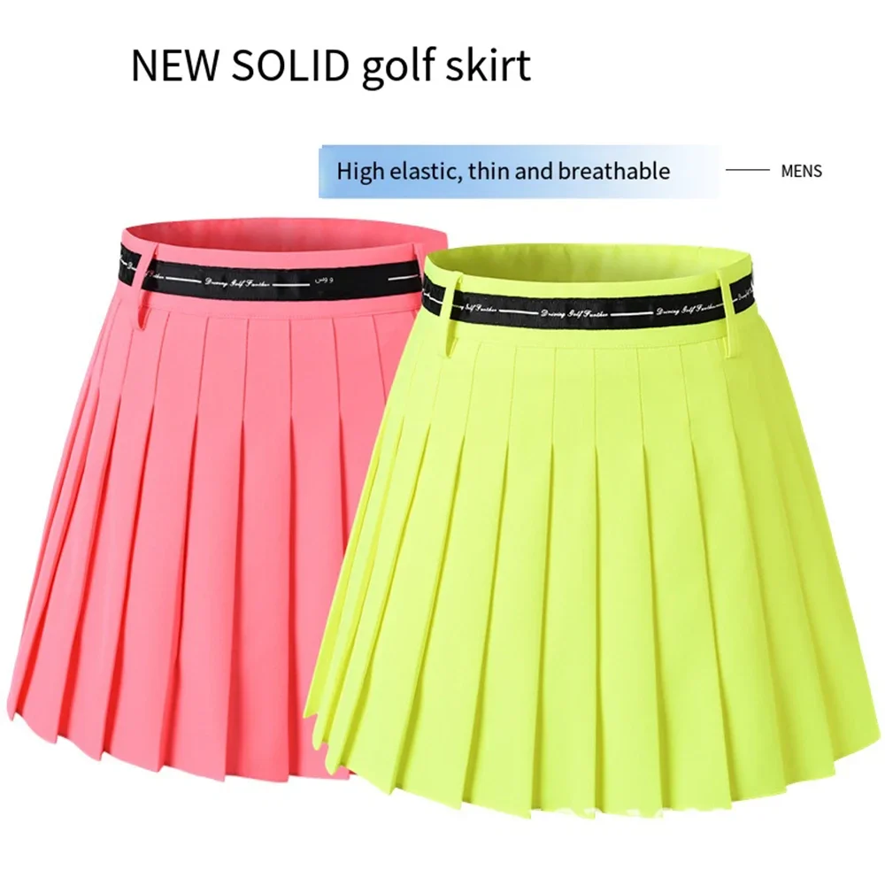 Women High Waist Double Layer Pleated Skirt Sport Golf Tennis Skirts Gym Running Yoga Workout Athletic Half Skirt Golf Equipment Sports Skirt