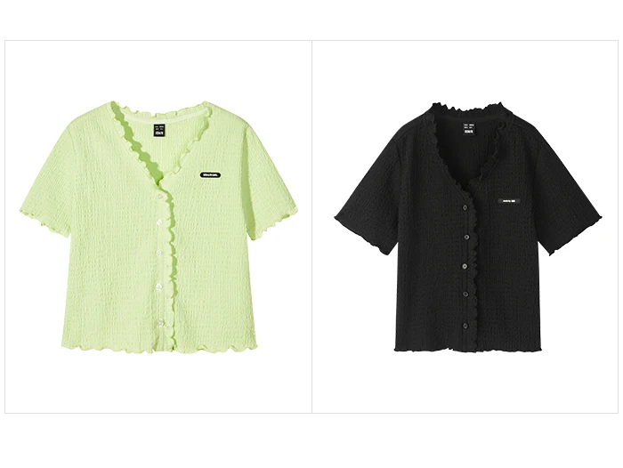 Short-Sleeved T-Shirt Women Short Textured Earrings Summer New Tight Knitted Cardigan Coat Tops