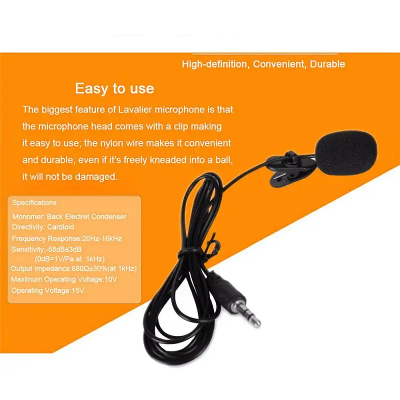 Car Audio Microphone 3.5mm Clip Jack Plug Mic Stereo Mini Wired External Microphone Portable For Auto DVD Radio Phone Laptop