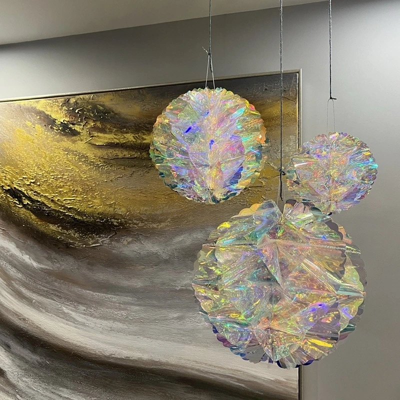 Kerst Iriserende Sneeuwvlok Vorm Folie Plafond Muur Holo
