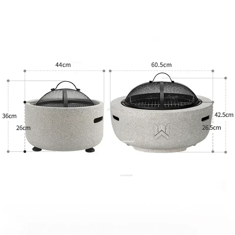 Nordic Minimalist Fire Pits Home Indoor Heating Grill Stand Camping Furnace Outdoor Garden Bonfire Party Grilled Brazier Table X