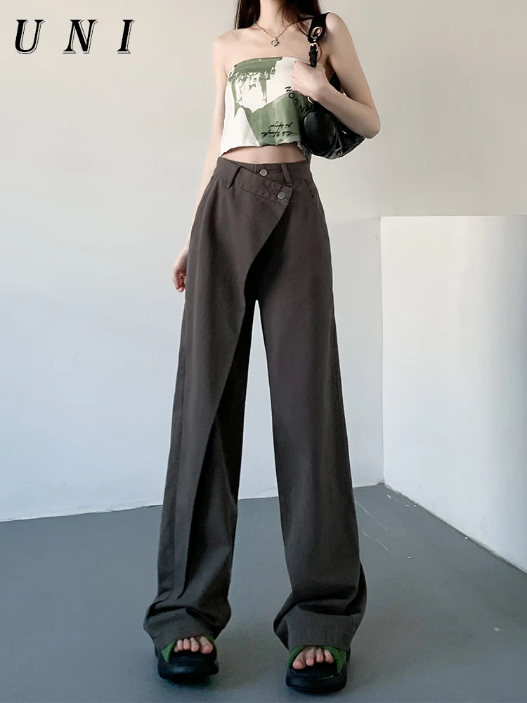 

Women's Grey Pants Harajuku Streetwear High Waist Y2k Baggy Parachute Pants 2000s Aesthetic Oversize Vintage Trousers Clothes