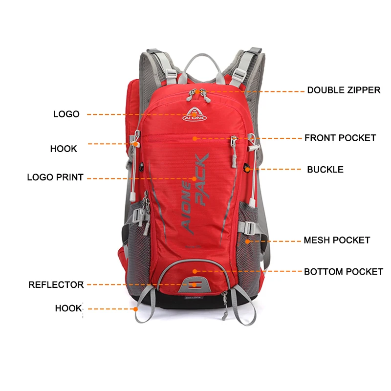 Lightweight Hiking Backpack 25L Hiking Daypack Lightweight Cycling Backpack, Breathable Day Pack, Backpacking for Women Men 4