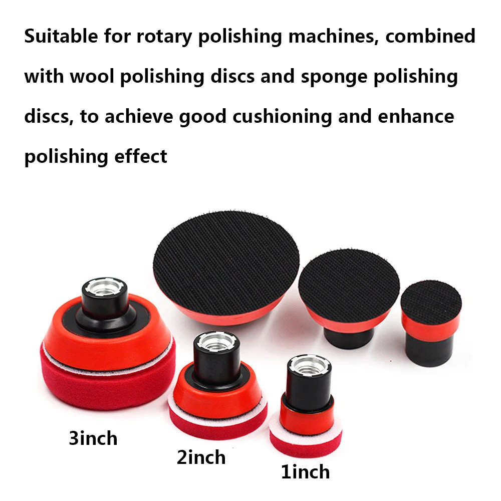 1/2/3 Inch Plate Backing Pad Sanding Polishing Pad Holder Atapter For Car Wash Care Sponge Backer Disc M14 5/8-11 Thread car polishing pad car polish pad backing plate for polisher