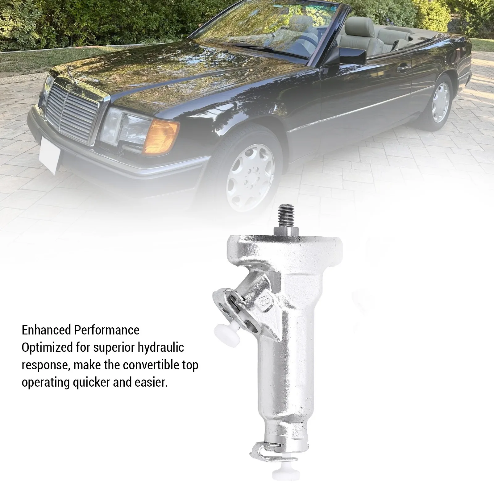 Hydraulic Convertible Top Cylinder 1298001672 Metal Alloy Enhanced Performance Replacement for 300CE 300SL 500SL CLK320