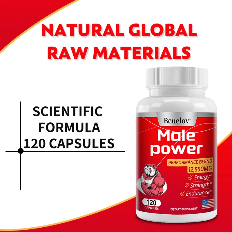 Men's Energy Supplement-Athletic Strength and Energy Levels, Muscle Mass, Non-GMO and Gluten-Free