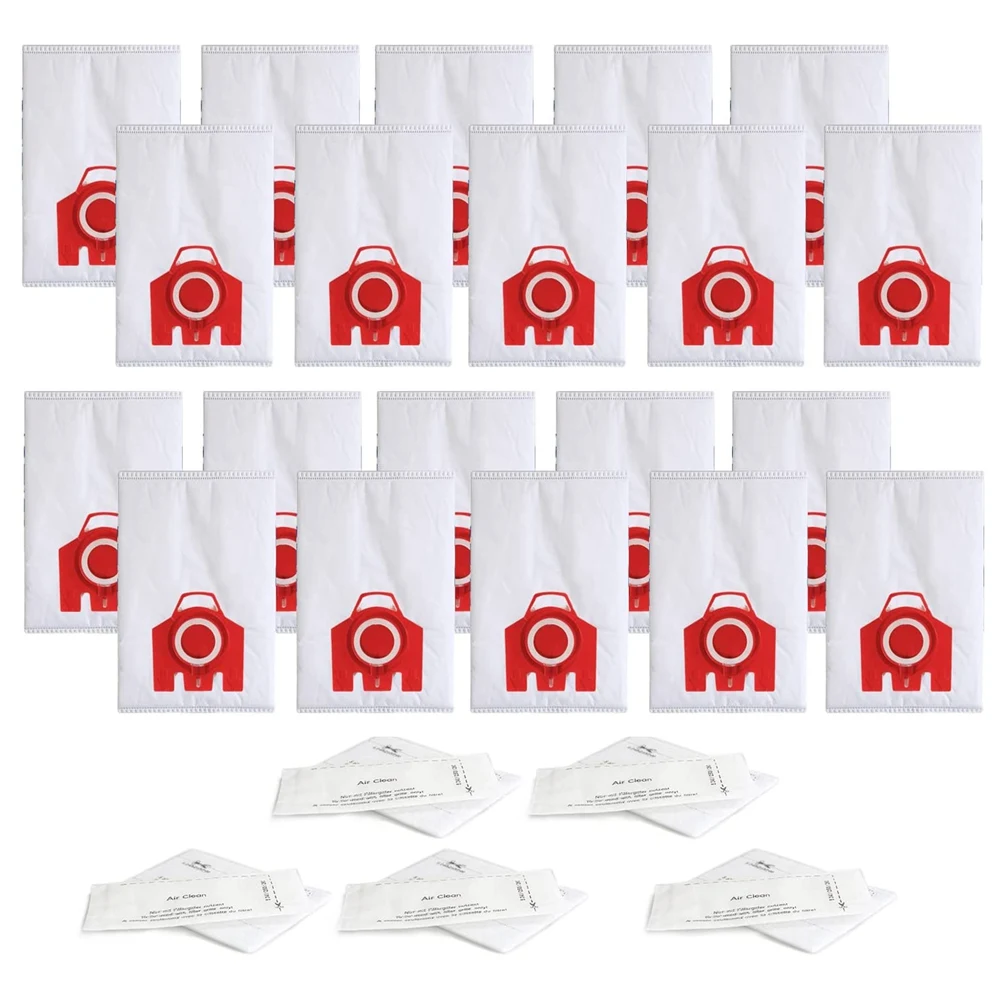 

20Pack Replacement FJM 3D Efficiency Dust Bag for Miele S200,S300,S600,S4 S6 Compact C2 C1 Serie Canister Vacuum Cleaner