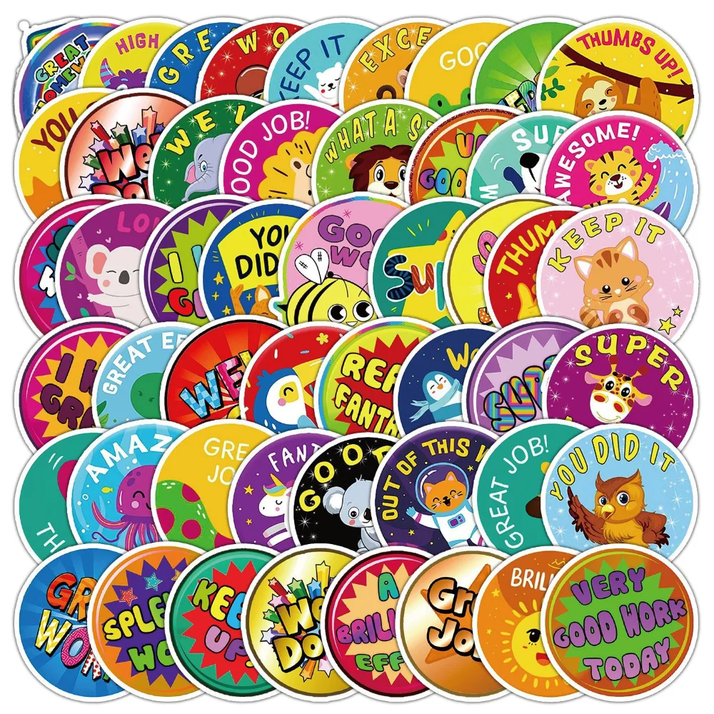 2000 Pegatinas De Animales Para Niños – Rollos De Stickers De Recompensa | Adhesivos De Dibujos Animados Para Decorar Y Motivación