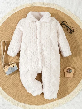 Baby Fur-Lapel Onesie 1