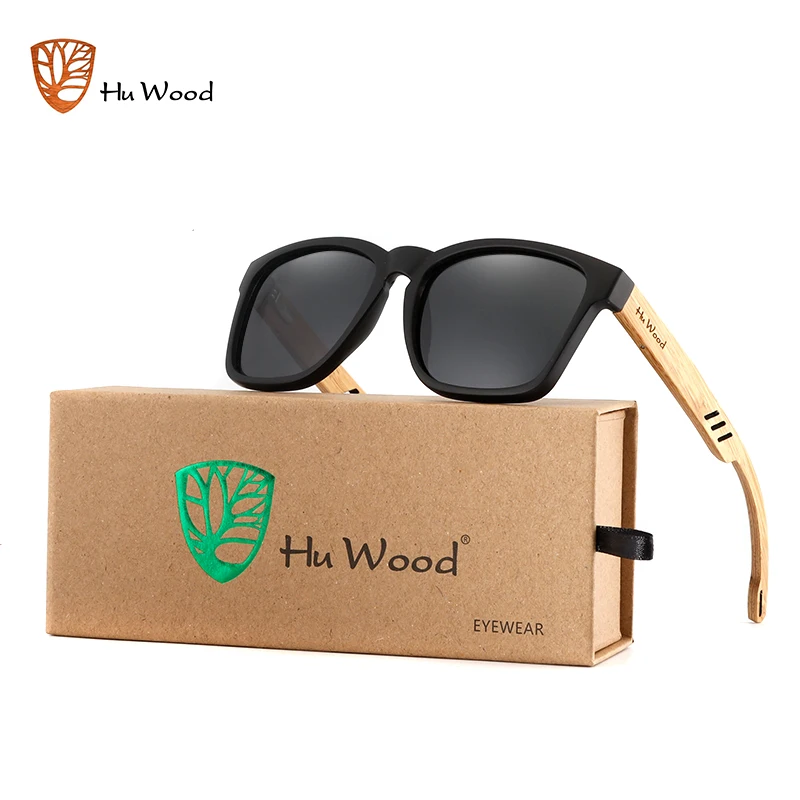 

HU WOOD New Brand Sunglasses For Men Handmade Design Wooden Foot Vintage Sun Glasses Polarized Fashion Driving Protection UV400