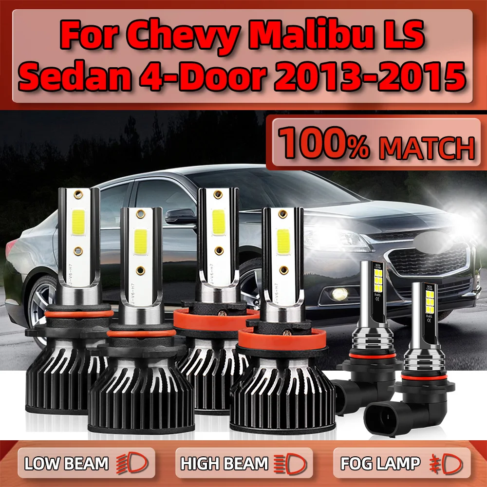 

Canbus LED Headlight Bulbs 360W 60000LM Auto Lamps 12V 6000K Car Fog Lights For Chevy Malibu LS Sedan 4-Door 2013 2014 2015