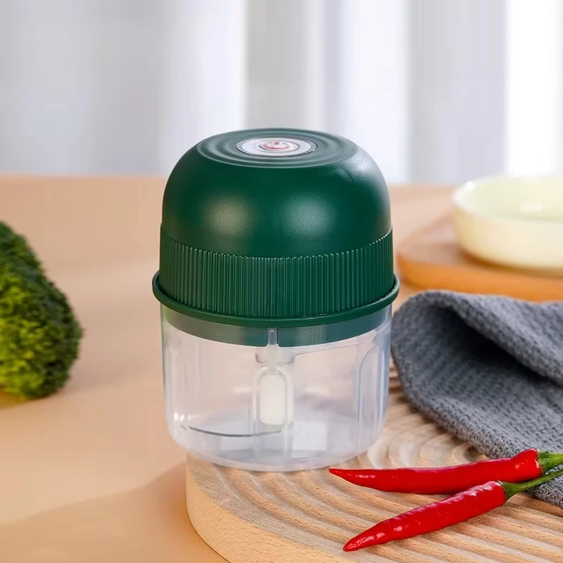 Garlic Mashing Machine 260ML Garlic Grinding Machine Portable Meat Grinder Kitchen Chili Ginger Vegetable Grinder Blender