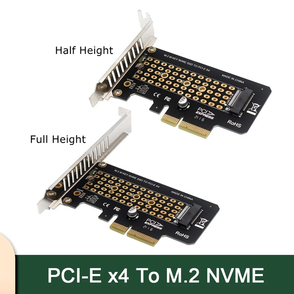 

M.2 NVMe SSD NGFF to PCIE X4 adapter M Key interface card Support PCI-e PCI Express 4.0 x4 2230-2280 Size m.2 m2 pcie adapter