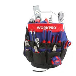 WORKPRO Portable Bucket Tool Organizer with 51 Storage Pockets (For Bucket)