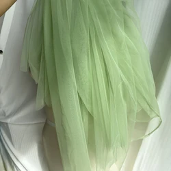 Green Series Soft Tulle Fabric for Elegant Wedding Decorations and Stylish Crafts (Avocado Green)