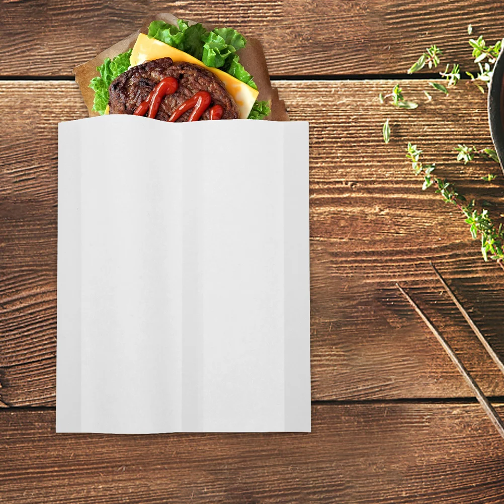 

100pcs Kitchen Paper Treat Bags Takeout Food Bag Hot Dogs Bag Food Packaging Bag Oil Food Bags