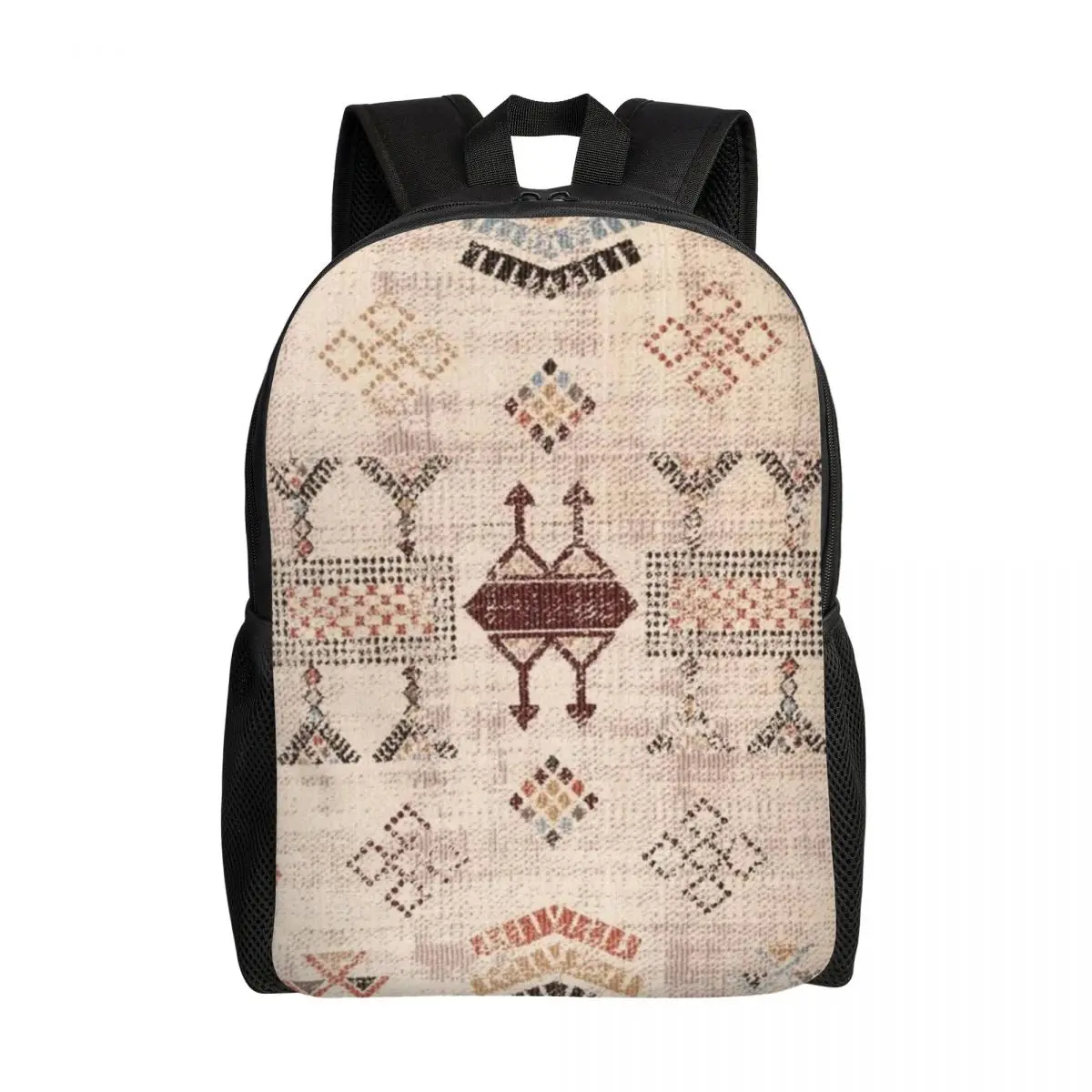 

Moroccan Traditional Carpet Arwtork Travel Backpack School Computer Bookbag Antique Bohemian College Student Daypack Bags