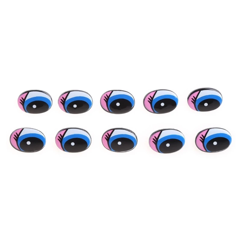 Oval Blue Safety Plastic Eyes Toy Puppets Dolls Eyes DIY 24 x18mm Accessories for Dolls Toy 5 Pairs(10Pcs) plush doll accessories,doll clothes,doll accessories,doll clothes accessories,glass doll eyes,doll bag toys,doll eyes,doll wigs,doll eyewear accessories,doll eyelashes,custom doll,dollhouse violin crafts