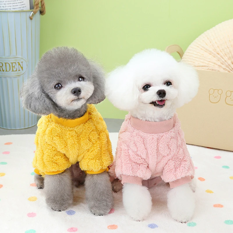 

Soft Coral Fleece Pet Clothes Warm Dog Vest Coat Cute Puppy Sweater Cat Apparel for Chihuahua Yorkie Terrier Shih Tzu Pet Outfit