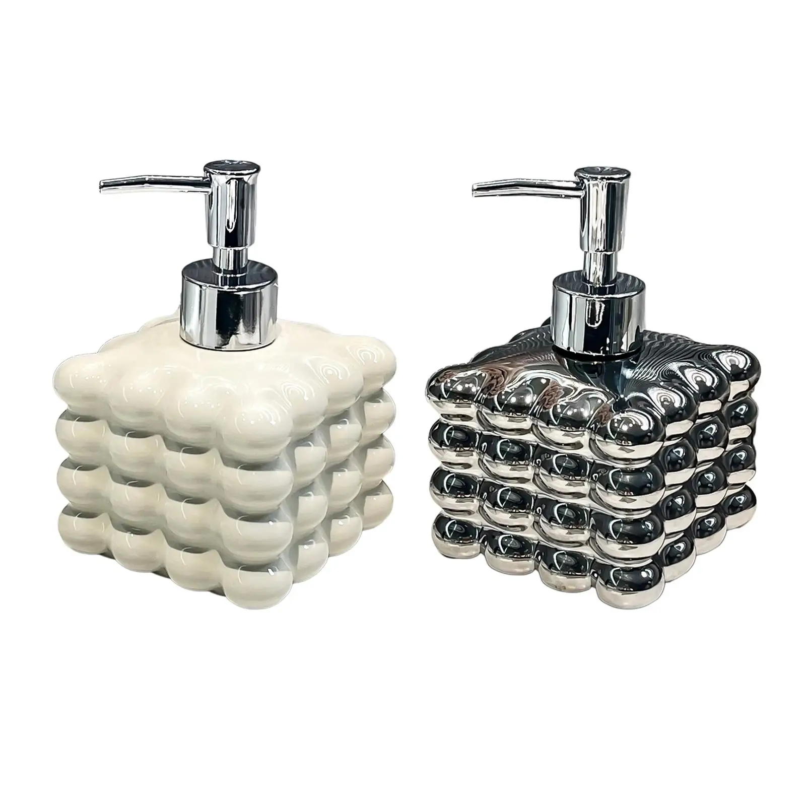 

Lotion Dispenser, Ceramic Lotion Bottle 370ml Shower Gel Dispenser Soap Dispenser for Hotel Bathroom,