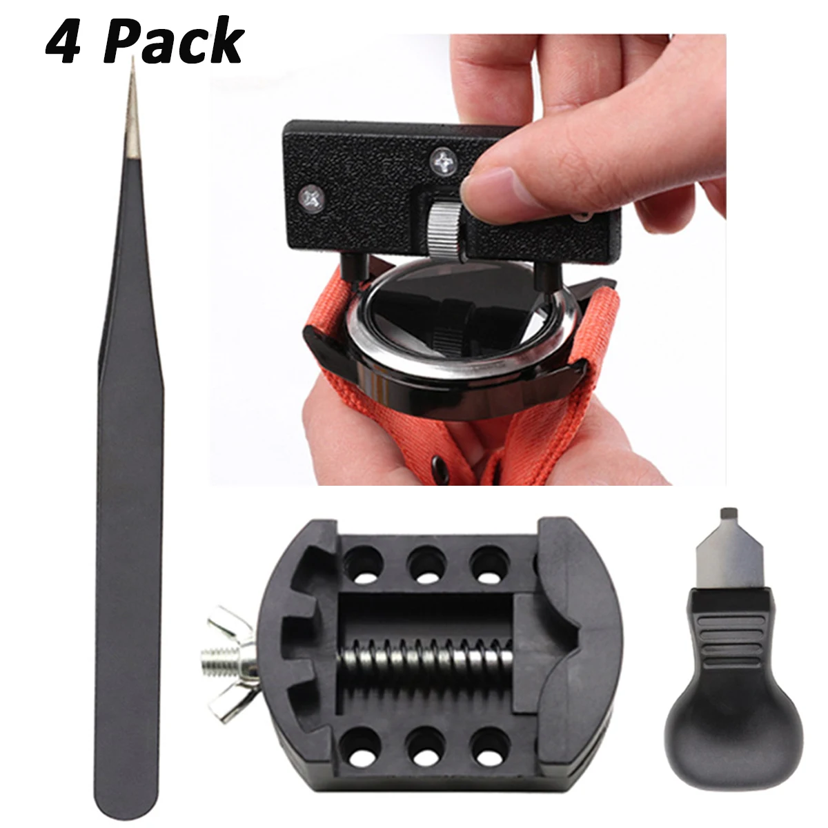 Multifunctional Watch Repair Tool Set - Adjustable Case Back Opener & Holder