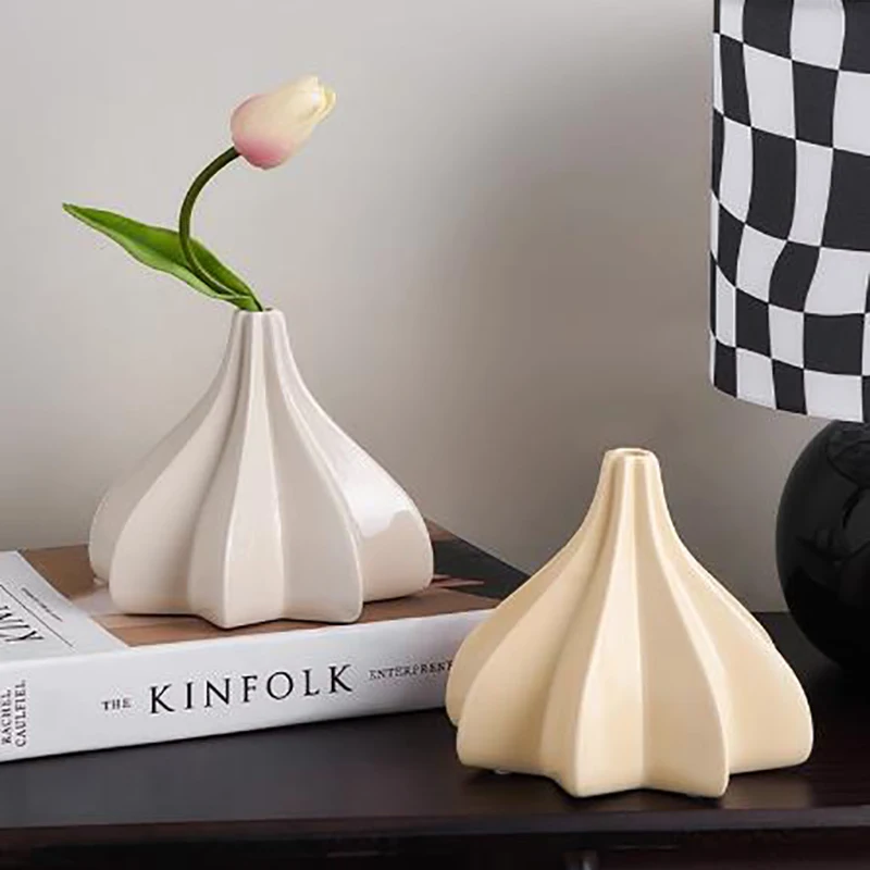 Squisito Vaso In Ceramica Carambola Pagoda Composizione Floreale Tavolo Pianta Contenitore Di Stoccaggio Di Fiori Secchi Stanza Tavolo Da Pranzo Vaso