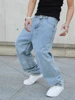 Spring Autumn Men Baggy Jeans Oversize Straight Loose Casual Denim Trousers Solid Color Streetwear Fashion Y2k Wide Leg Pants 2