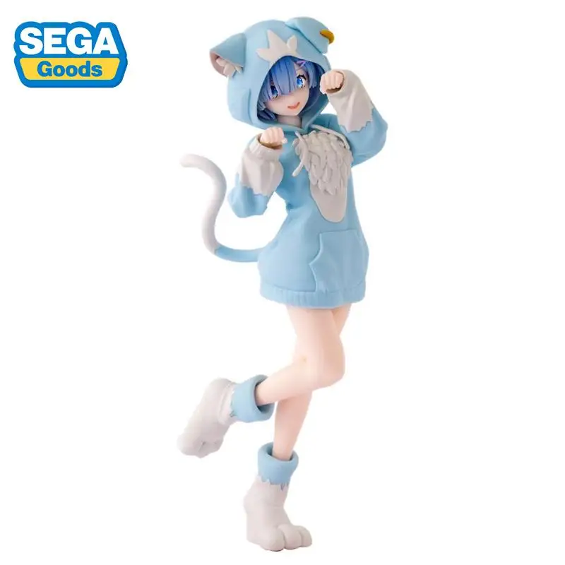 

Original SEGA Luminasta Life in a different world from zero Rem PVC Anime Figure Action Figures Model Toys