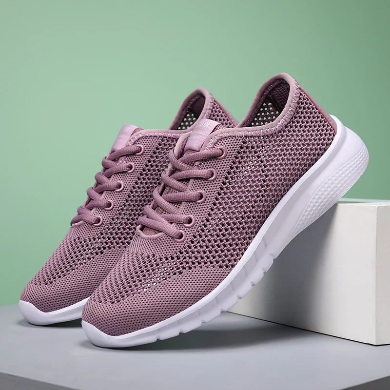 Women's Shoes Summer Flat Bottom White Casual Shoes Women's 2023 New Korean Version Running Shoes Mesh Breathable Sports Shoes