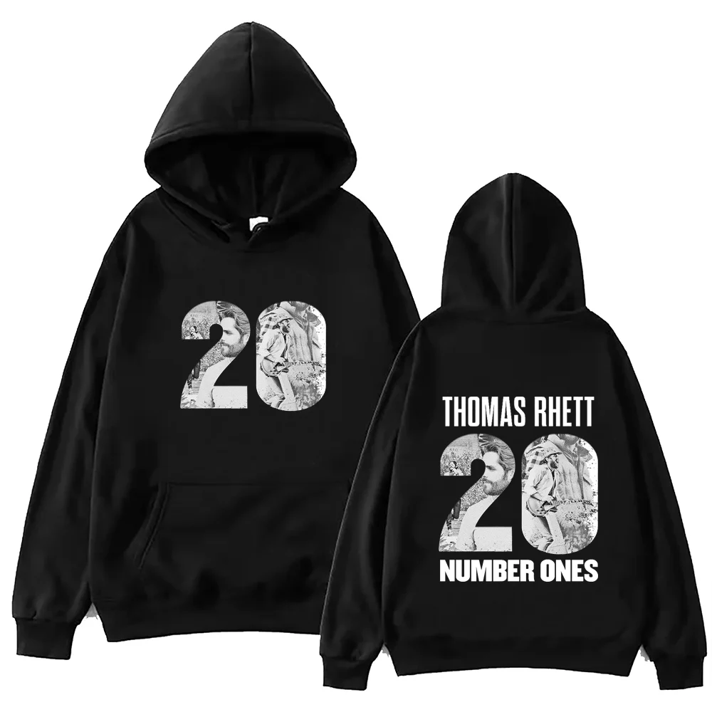 

20 Number Ones Thomas Rhett 2024 Hoodie Tops Long Sleeve Sweatshirt Music Fans Gift Spring and Summer Casual Regular Printing