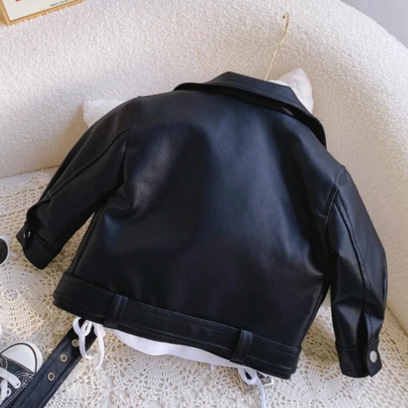Children PU Leather Jackets 1-10 Year Spring Autumn Handsome