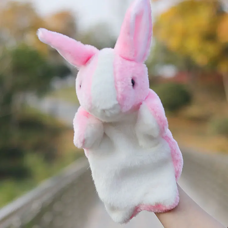 Kids Parent-child Interaction Hand Puppet Toys Cartoon Cute Rabbit Plush Dolls Baby Soothing Bedtime Storytelling Hand Puppet images - 6