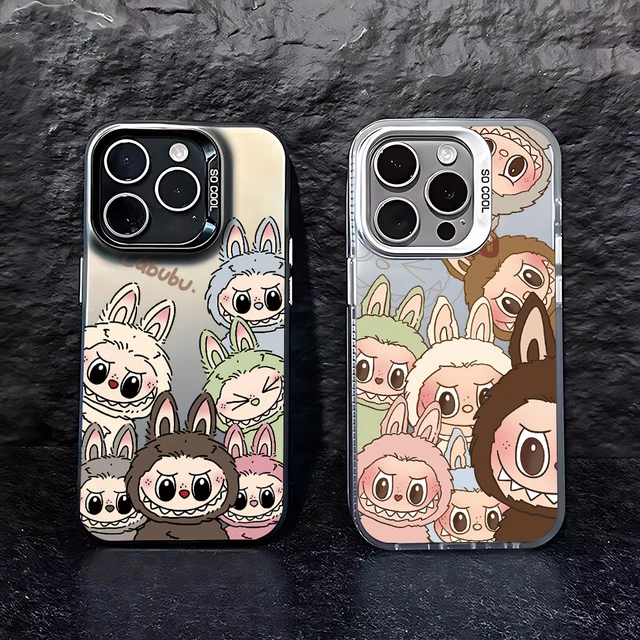 Kawaii Labubu Phone Case – Cute Candy Matte Shockproof Cover for iPhone 16 15 14 13 12 11 Pro Max X XR XS Max 8 7 Plus 2