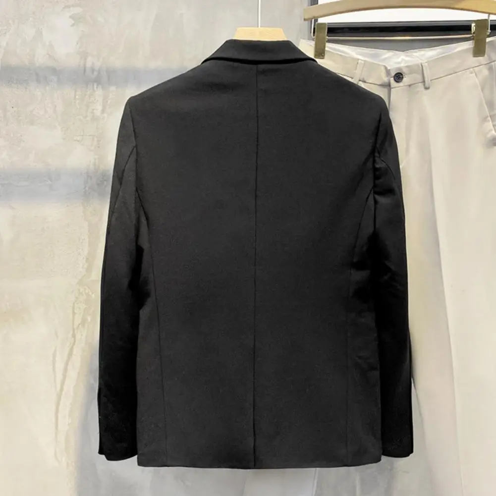 New European Plus Size Men's Jacket Elegant Italian Style Gentleman Business Lapel Loose Casual Slim Fit Three Buttons Blazer