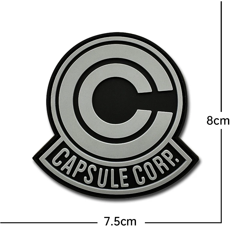CAPSULE CORP Patches embroidery PVC luminous rubber Creative Fun Tactics Badge Hook Armband Stick on Jacket Backpack