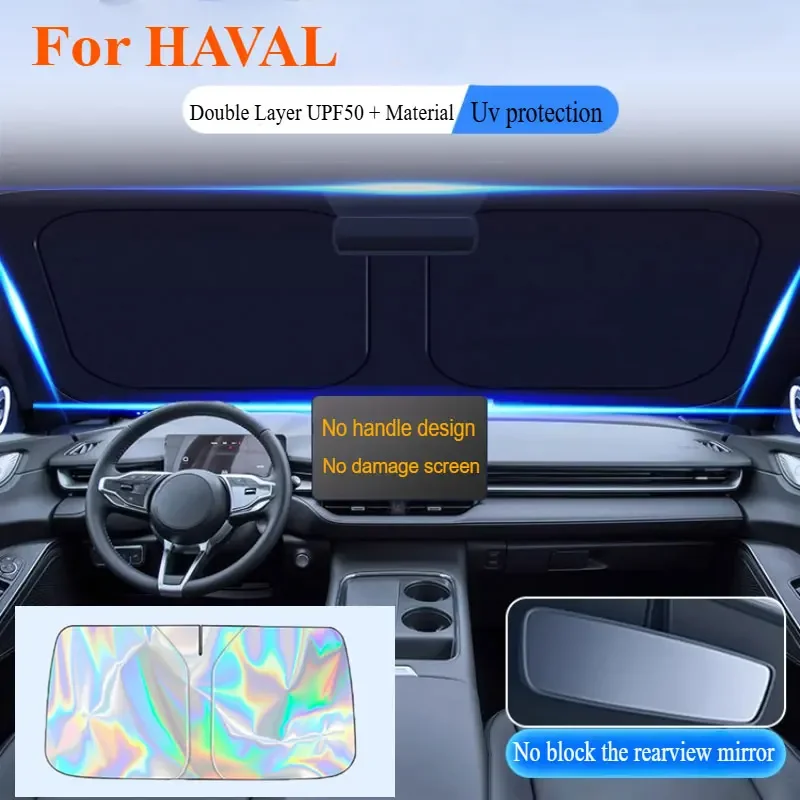 Car Front Window UV Protection Sun Shade For Haval M6 H6 F7 Hi4 100 Sun Shade Windshield Visor Folding Auto Styling Accessories