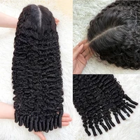 Perruques de cheveux humains bouclés birmans de 36 pouces, densité 200, perruque frontale en dentelle transparente, ondulations profondes, pré-épilée pour femmes 2