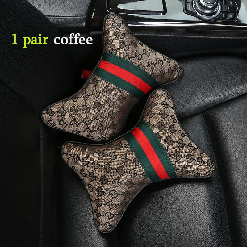 New Car Neck Pillow Set Car Seat Belt Cover Car Neck Headrest Steering Wheel Cover Car Neck Support Car Headrest Set Fashion truck stickers