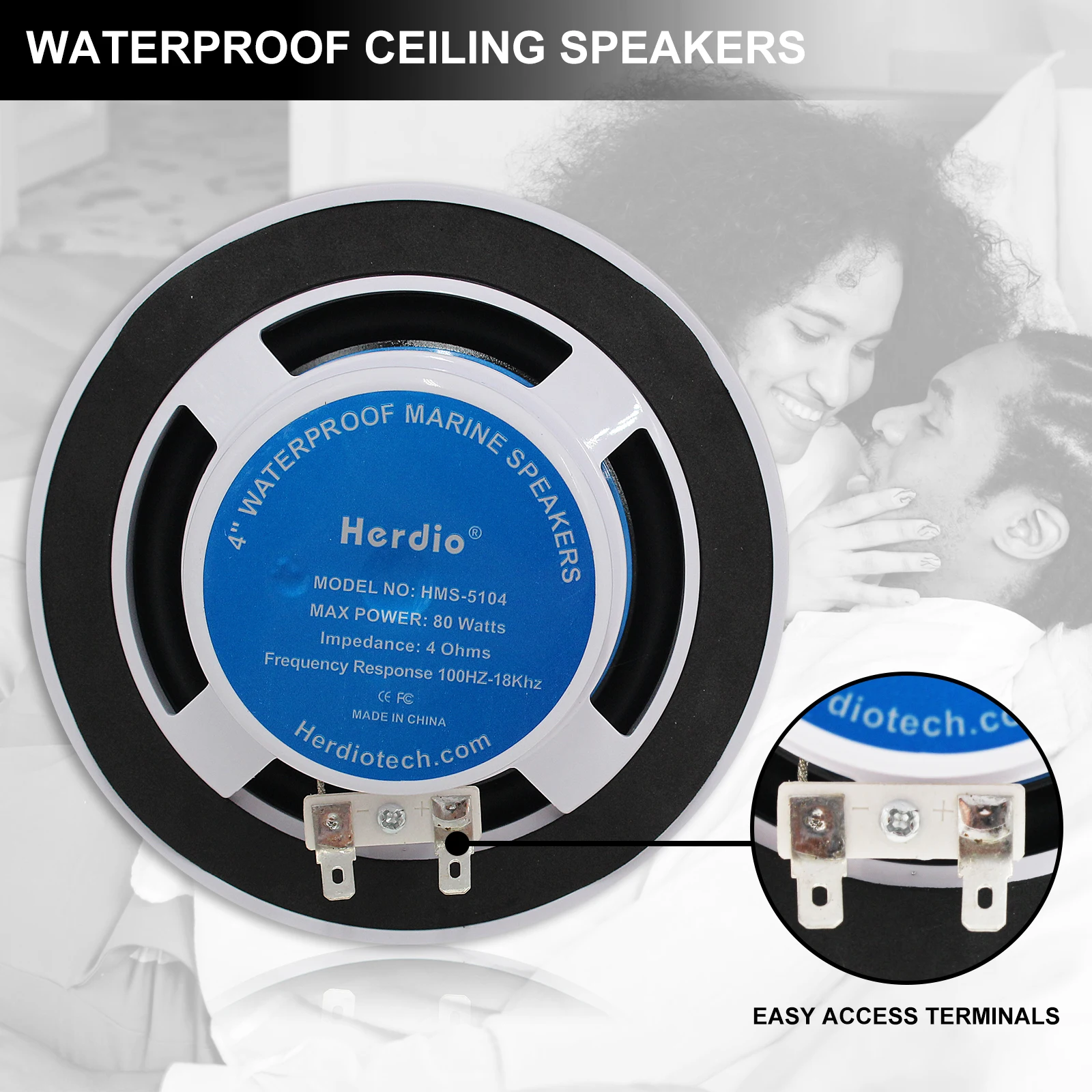 ohm 160W ceiling speaker system moisture-proof aluminum can