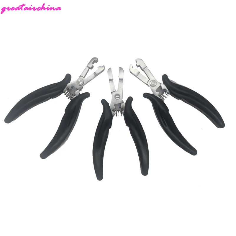 Three styles Professional Hair Extension 4MM And 6MM Shaped Pliers For Micro Rings Human Hair Extensions Tools 1pc hair extension pliers