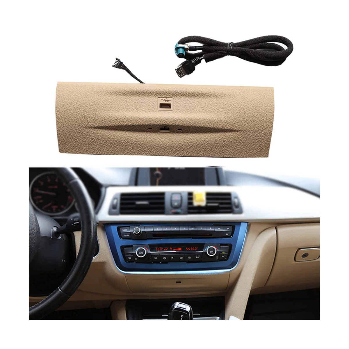 

Black Car Cigarette Atmoshpere Lamp 9 Color Dashboard Cover