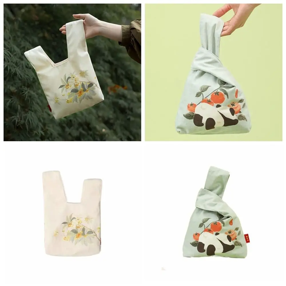 

Fashion Elegant Sweet Panda Wrist Bag Girls Shopping Mini Knot Bag Vest Shape Cat Cartoon Animal Flower Handbag