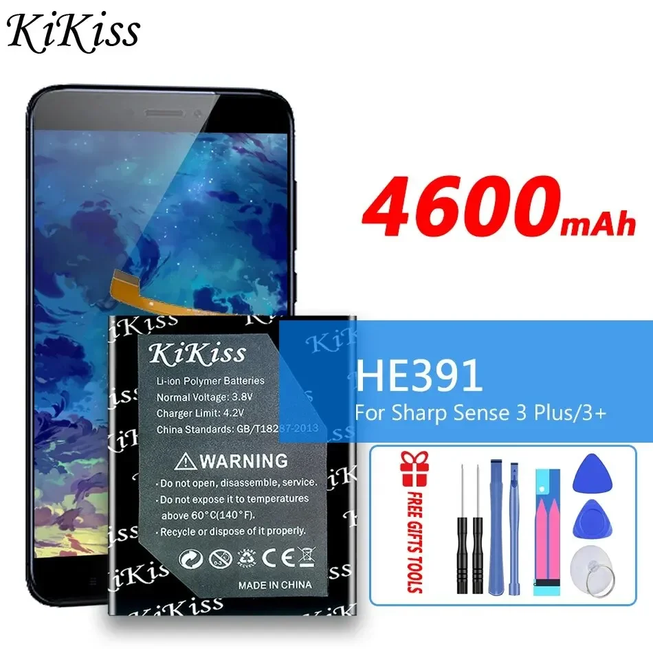

KiKiss Battery HE391 4600mAh For Sharp Sense 3 Plus/3+ Sense3 Plus 3Plus Replacement Bateria
