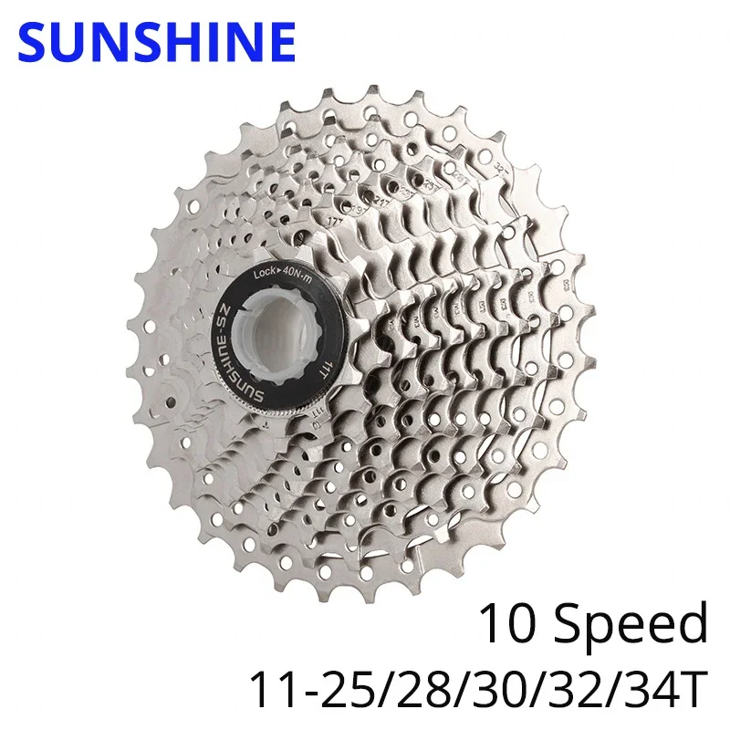 Sunshine Road Bike Cassette 10V 11/30 Acciaio 10 Velocità Cassetta Roadbike 34T 28T Hg K7 10V Per Shimano Ultegra 6700 5700 4700 Sram