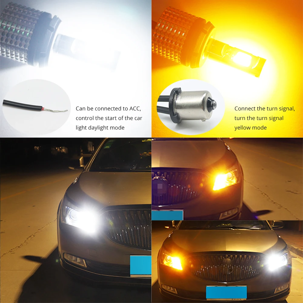 ְ  COB Ĩ 1156 7440 7443 1157 3157 LED ְ  , ڵ DRL     õ, 2X