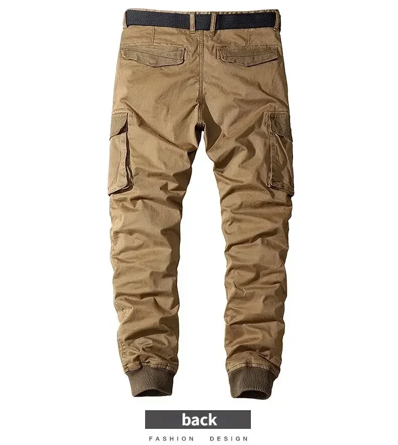 Description Picture 6 of itemNew Men's Cargo Pants Casual Multi-pocket Military Tactical Pant Cotton Running Long Trousers Male Spring Autumn Outdoor Trouser