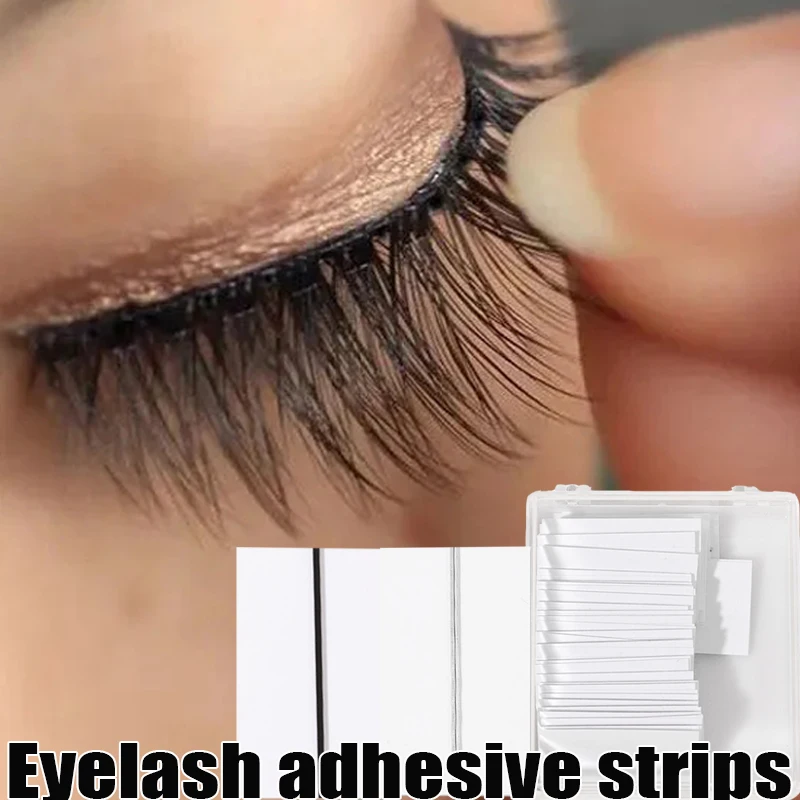 

40/50 Pcs/Box Reusable Self-Adhesive Glue-Free Eyelash Glue Strip False Eyelashes Makeup Tools Hypoallergenic Lash Adhesive Tape