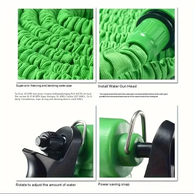 magic hose Home water filled expansion variable length , 7 water jet function, high pressure car wash, water gun, garden hose