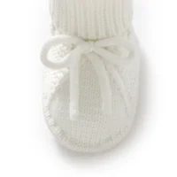 Infant Baby Shoes Knitted Newborn Boy Girl Footwear Fashion Tie Bow 0-18M Toddler Clothes Accessories First Bed Boots Super Soft 4